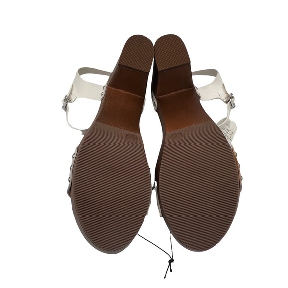 Time And Tru White Memory Foam Platform Block Heel Sandals Size 11 Women’s - Picture 8 of 9